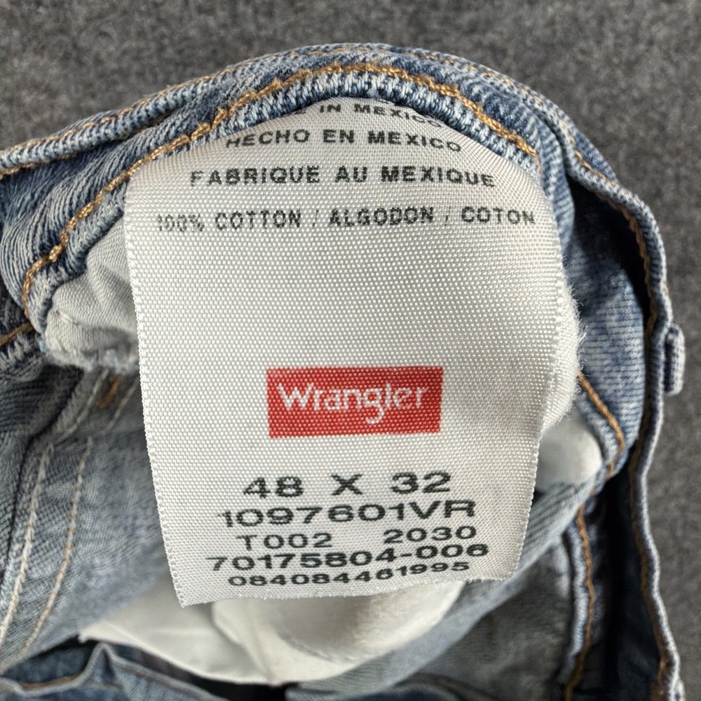 Wrangler Five Star Regular Fit Jeans Men's 48x32 (47x31 Act) Light Blue Denim - Picture 7 of 12